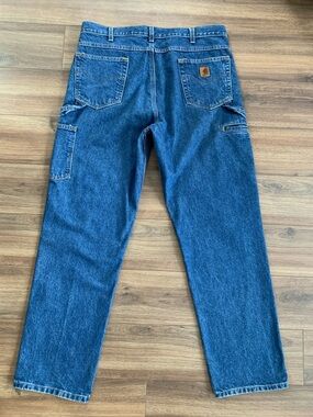 Carhartt Carpenter Jeans Men's size 40 Dark Blue  with Utility Pockets inseam 32